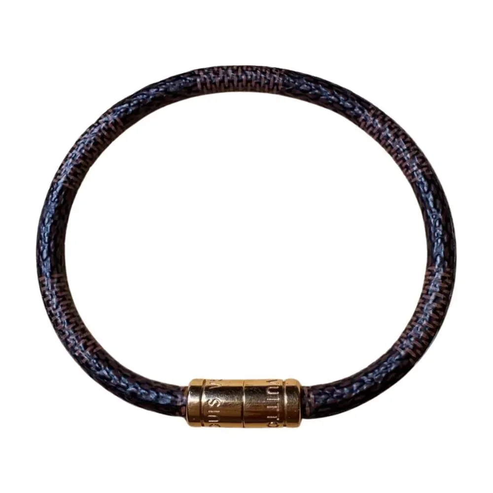 Louis Vuitton Damier Ebene Leather Bracelet